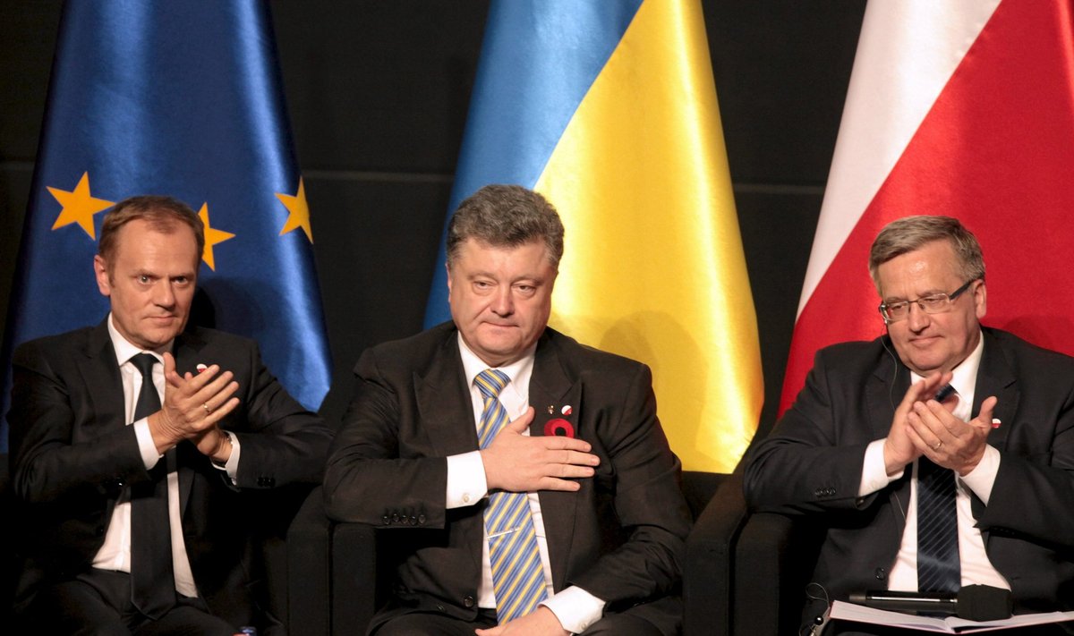 Petro Porošenko, Donald Tusk, Bronislaw Komorowsk