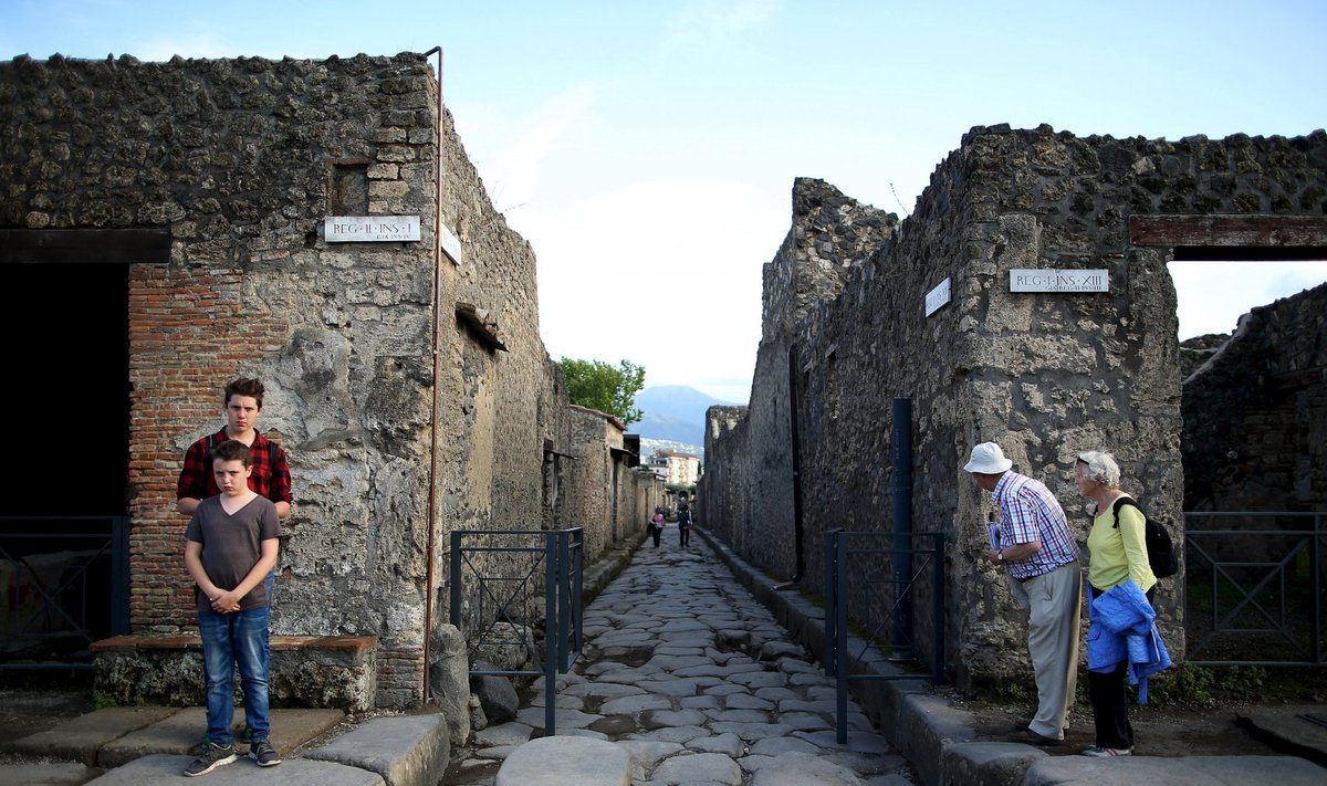 Turistid Pompei varemete vahel. 
