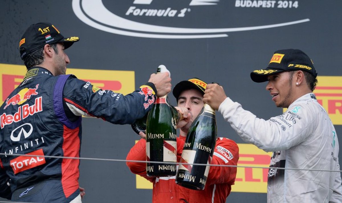 Ricciardo, Alonso ja Hamilton