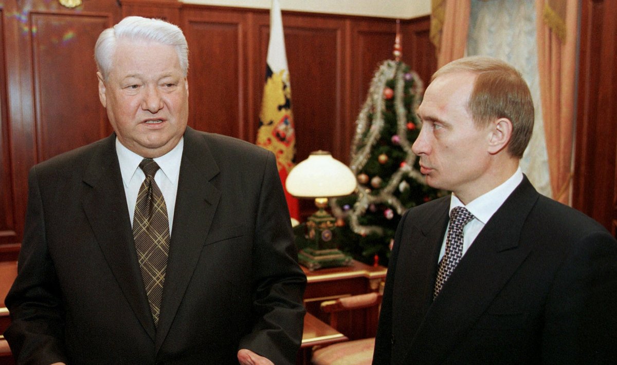 Boriss Jeltsin ja Vladimir Putin 1999. aasta viimasel päeval enne lõplikku võimuvahetust.