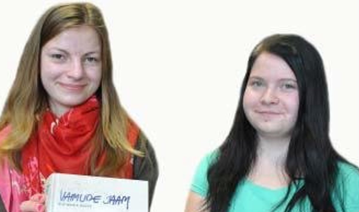 VPG noored Emili Õun ja Signe Rannamäe värskelt pärjatud raamatuga ja kirjandusauhinna medaliga. Foto: Hilje Pakkanen