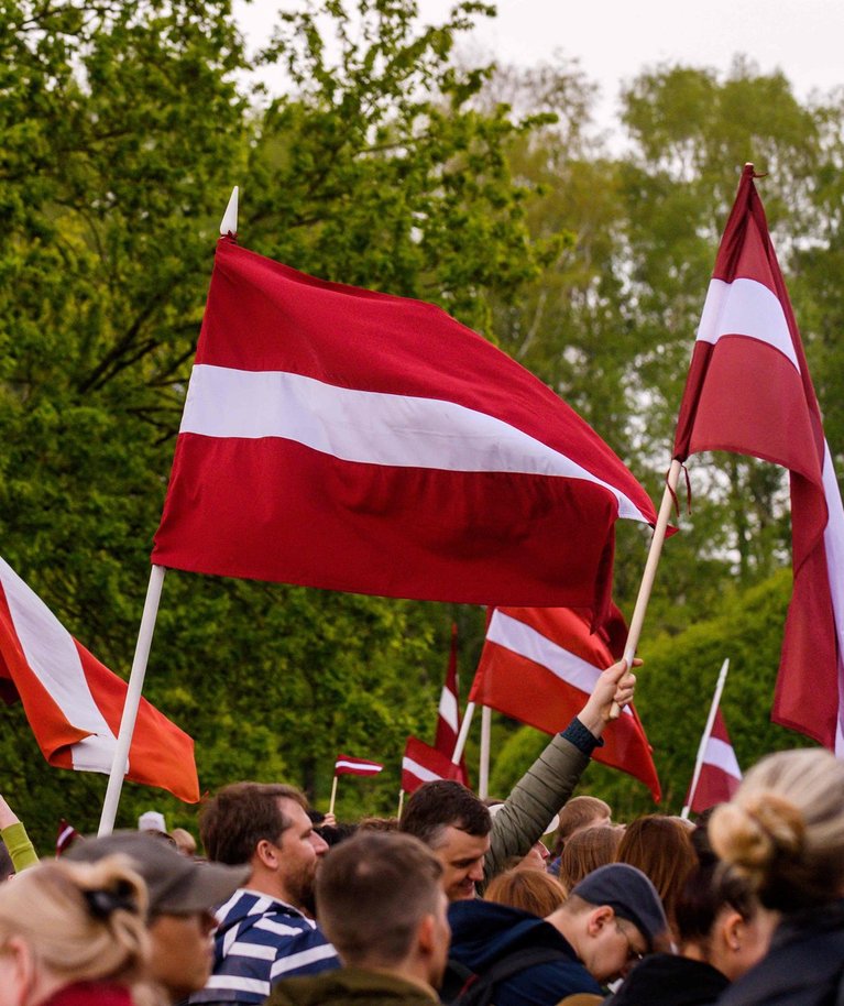 Miiting „Nõukogude pärandist vabanemine“ Riias 20. mail 2022