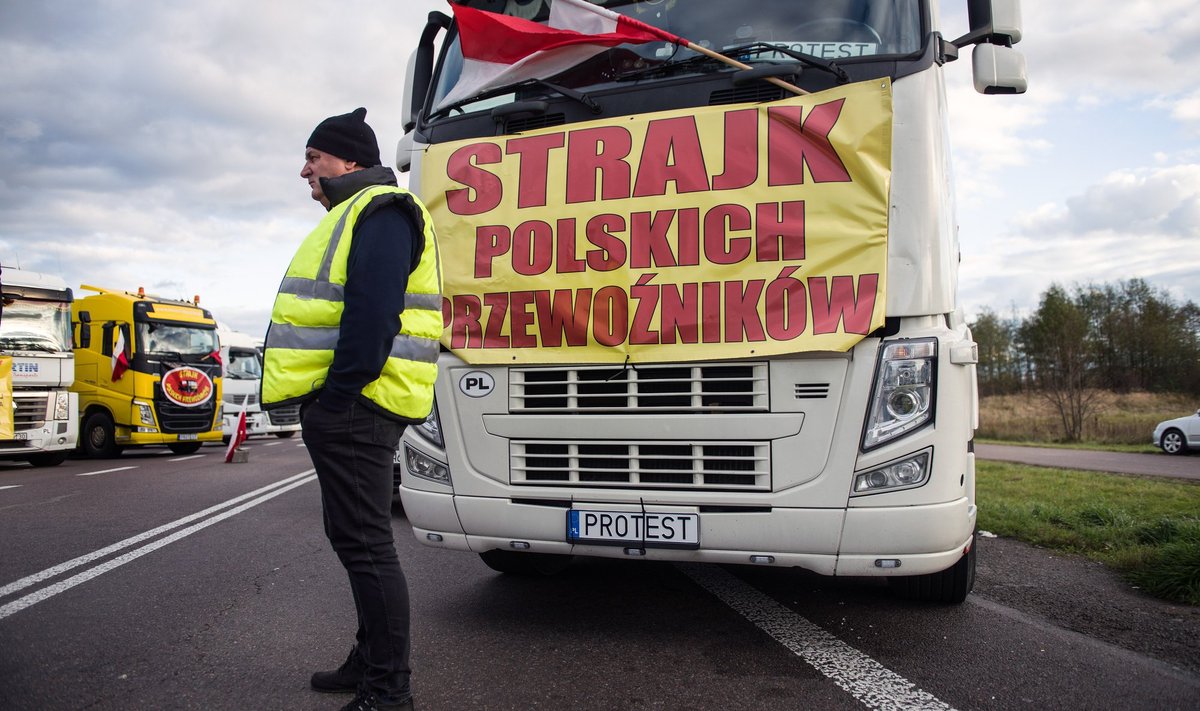 Poola veokijuhid on juba nädal aega streikinud Ukraina piiripunktides
