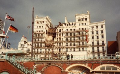 Brightoni Grand Hotel päev pärast plahvatust.