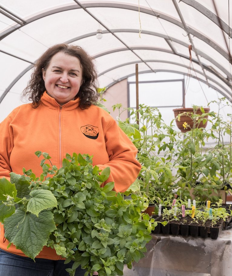 Anne Grünberg kasvatab taimed kassettides ette ja istutas kurgi- ning tomatitaimed märtsi lõpus oma köetavasse kasvuhoonesse.
