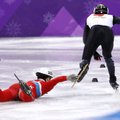 FOTOD | 17-aastase Põhja-Korea lühirajauisutaja olümpiadebüüt sai kiire ja piinliku lõpu