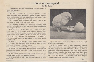 "Taluperenaine", Aprill 1939