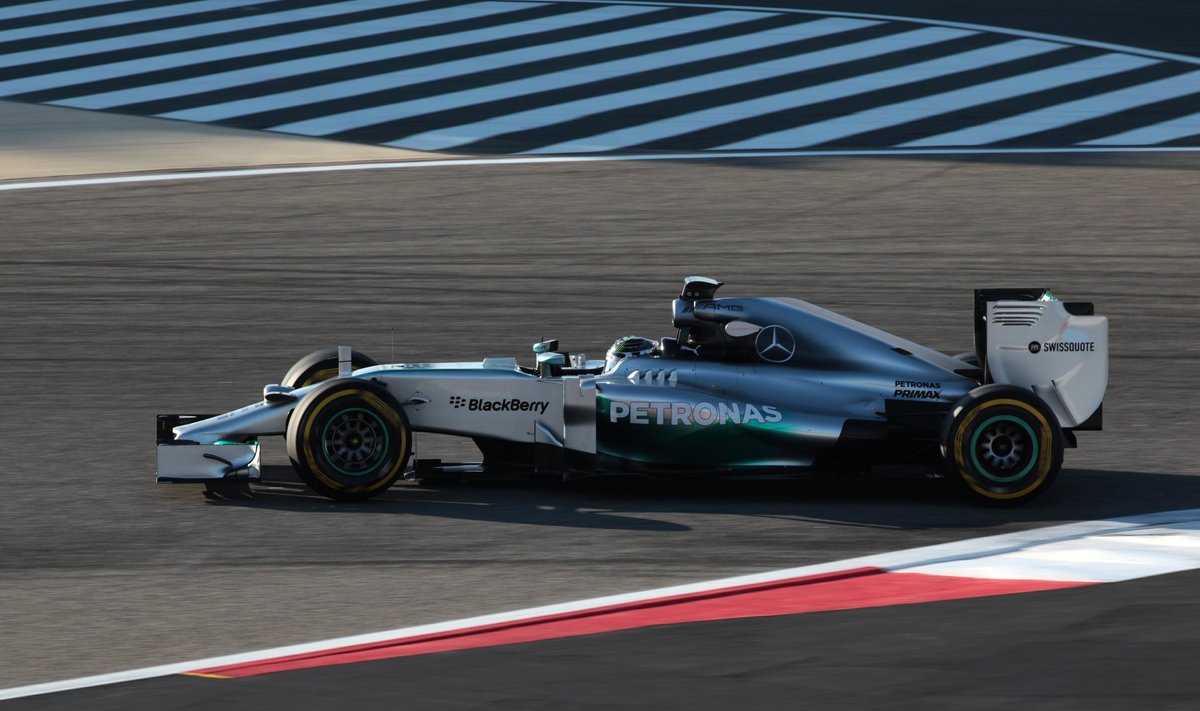 Nico Rosberg Bahreinis testisõidul.