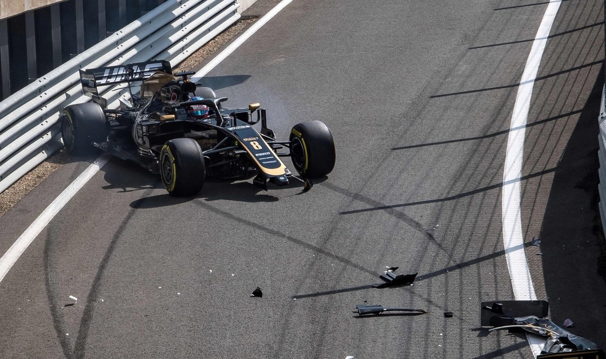 Romain Grosjeani avarii
