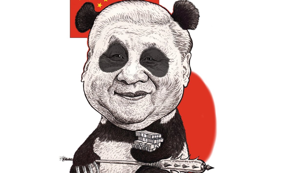 Xi Jinping. Illustratsioon Aivar Juhanson
