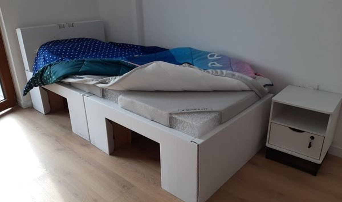 Кровати, которые установят в Олимпийской деревне в Париже