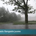 Vihma- ja rahesadu Sangaste lähedal