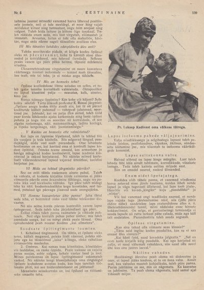 Eesti Naine, mai 1936, nr.5