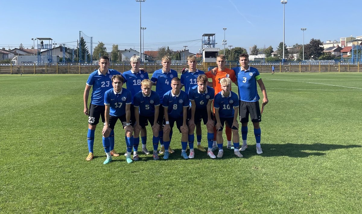 Eesti U19 koondise algkoosseis Horvaatia vastu