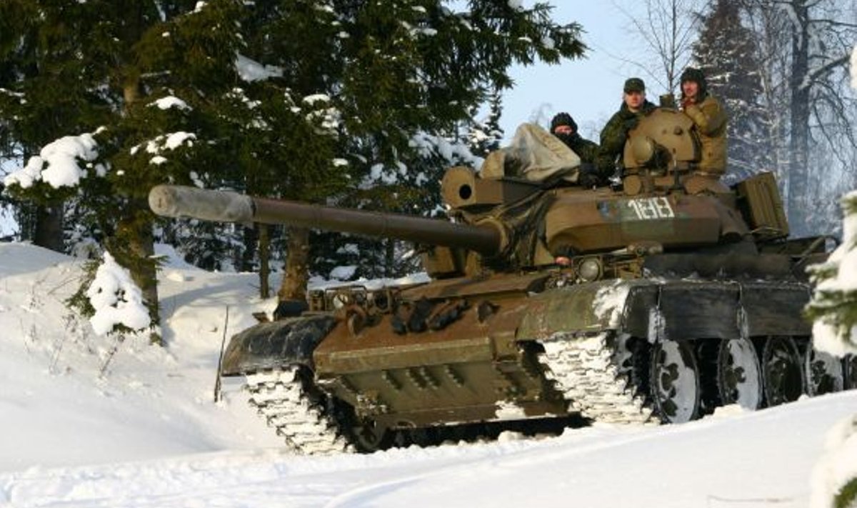 Lätist õppustele laenatud tank. Foto: Marina Loštšina