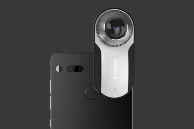 Essential Phone'i ja selle üks lisamoodul, maailma väikseim 360 kaamera (Foto: tootja)