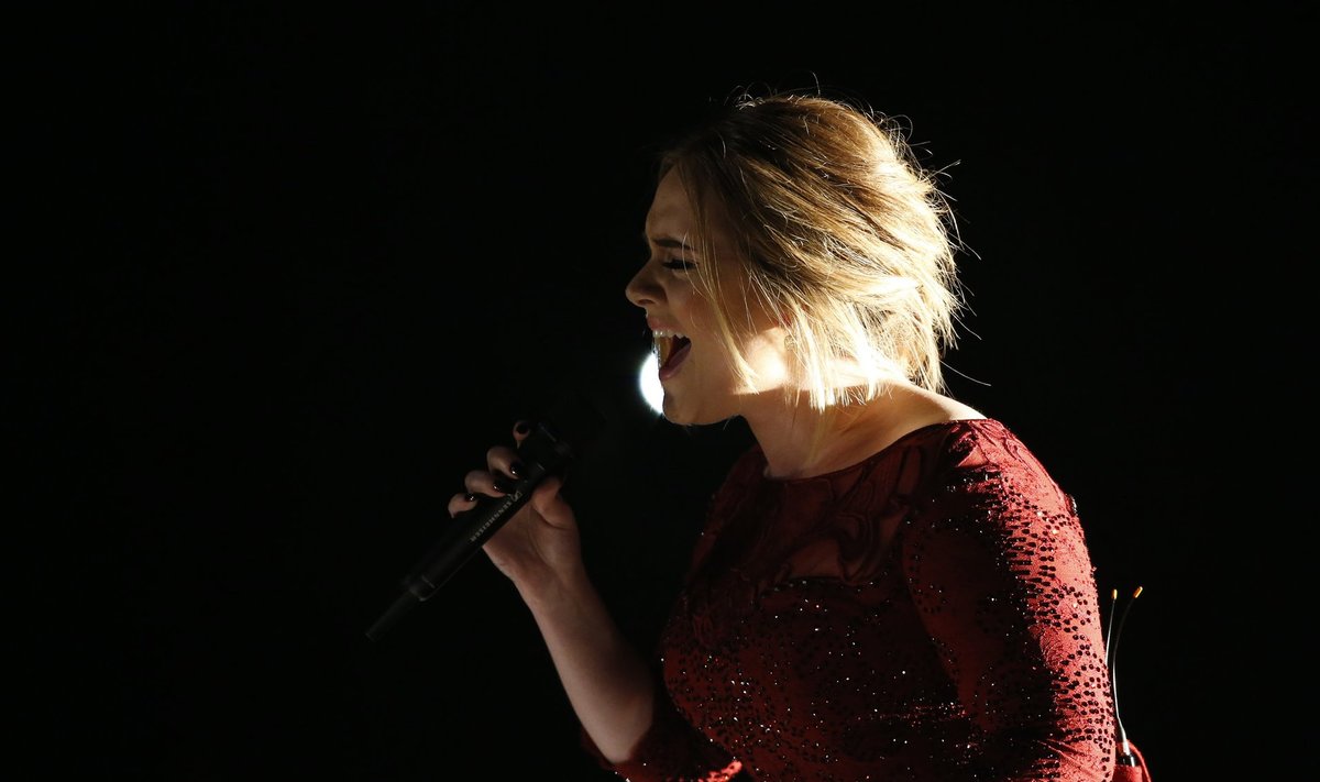 Singer Adele performs "All I Ask" on stage at the 58th Grammy Awards in Los Angeles