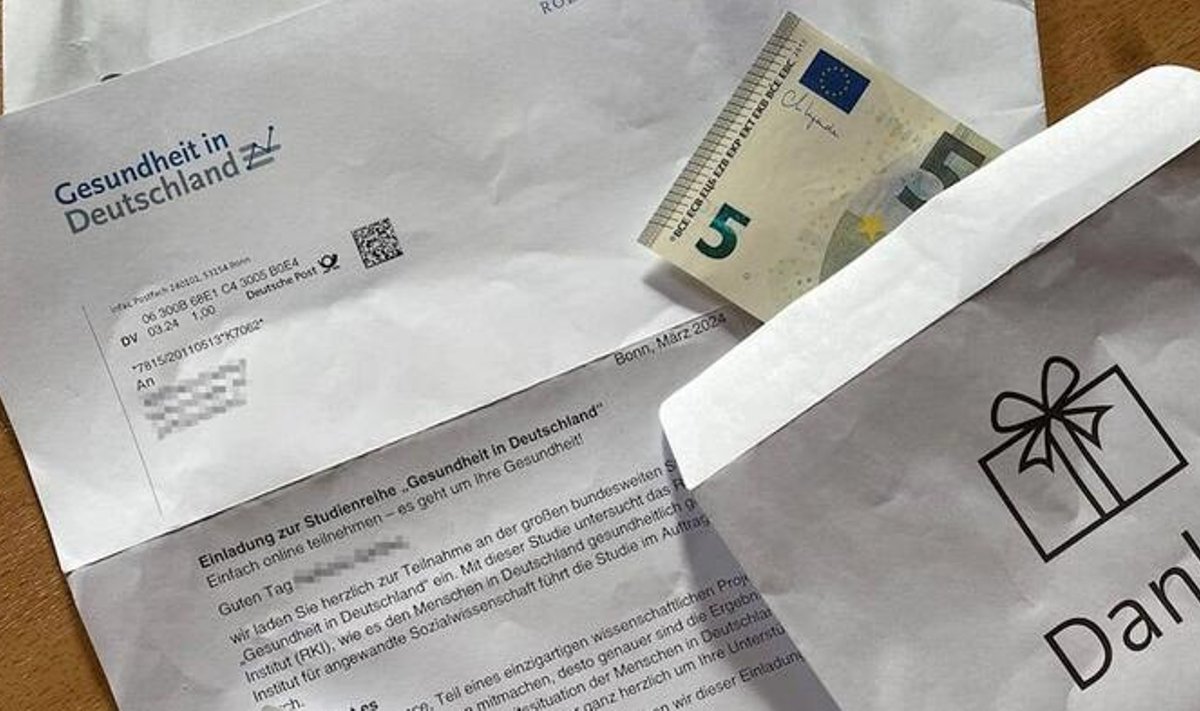 Письмо с 5 евро