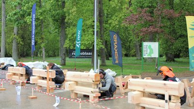 Palkmajaehituse kutsevõistlus Räpina Hea Kodu päevade raames