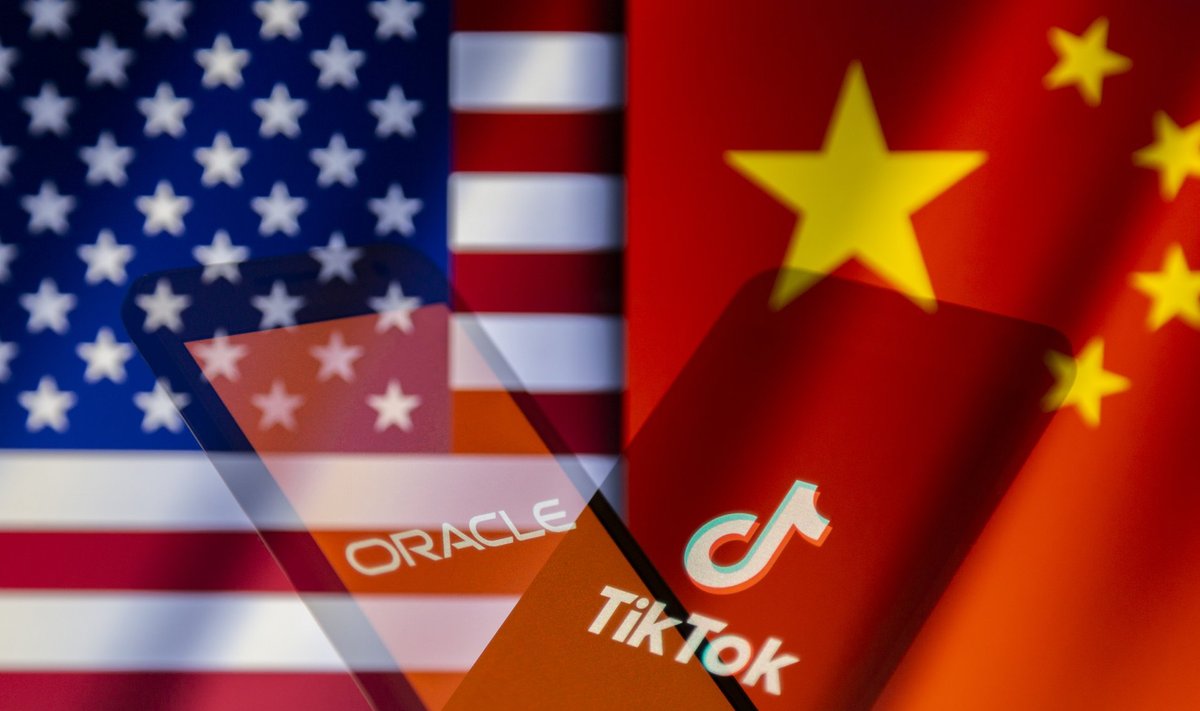 Oracle ja TikToki logod. 