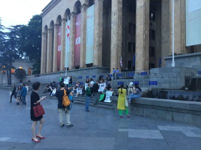 Gruusias on sel kevadel toimunud väga palju demonstratsioone, see oli üks väiksemaid.