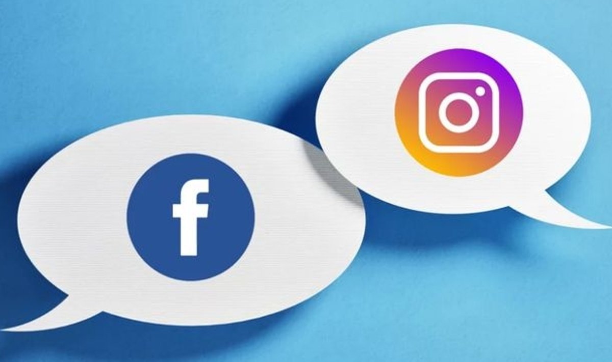 Facebooki ja Instagrami logod. Mõlemad sotsiaalmeediaplatvormid kuuluvad emafirma Meta alla.
