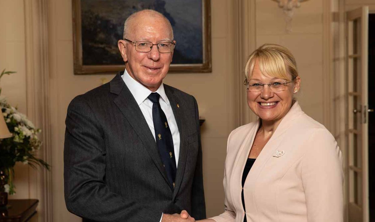 Eesti suursaadik Austraalias Kersti Eesmaa ja Austraalia kindralkuberner David Hurley