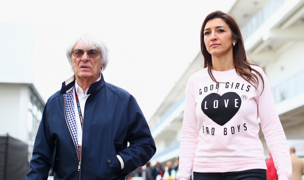 F1 boss Bernie Ecclestone ja tema naine Fabiana Flosi