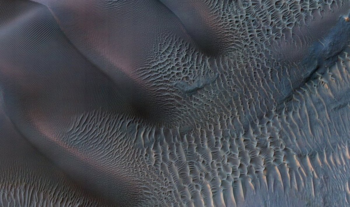 Tuule kujundatud liivaluited Marsil.