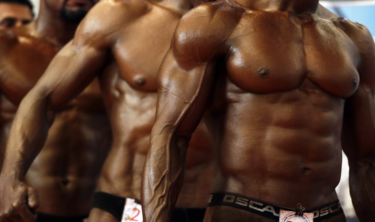 Bodybuilding competition in Yemen