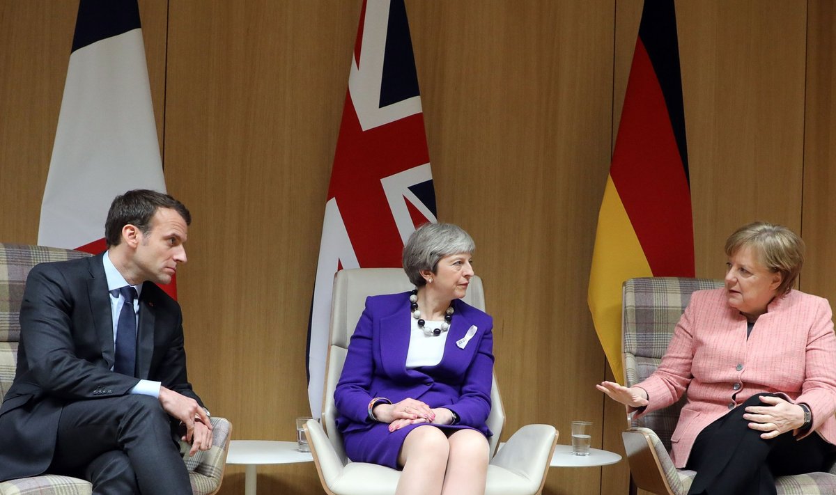 Emmanuel Macron, Theresa May ja Angela Merkel leidsid reedel Venemaa küsimuses haruldase üksmeele.