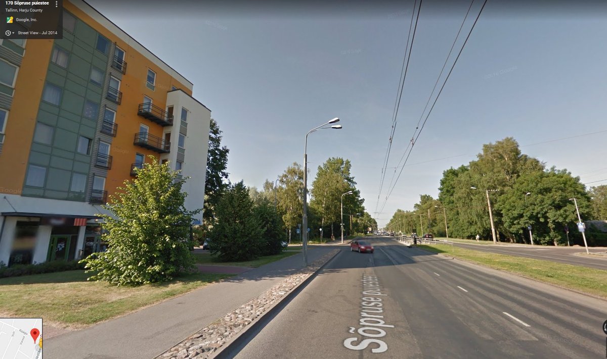 Tallinn, Sõpruse pst 170 juures (Google Street View ekraanitõmmis)