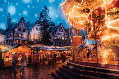 Рождественский рынок в Вене.
