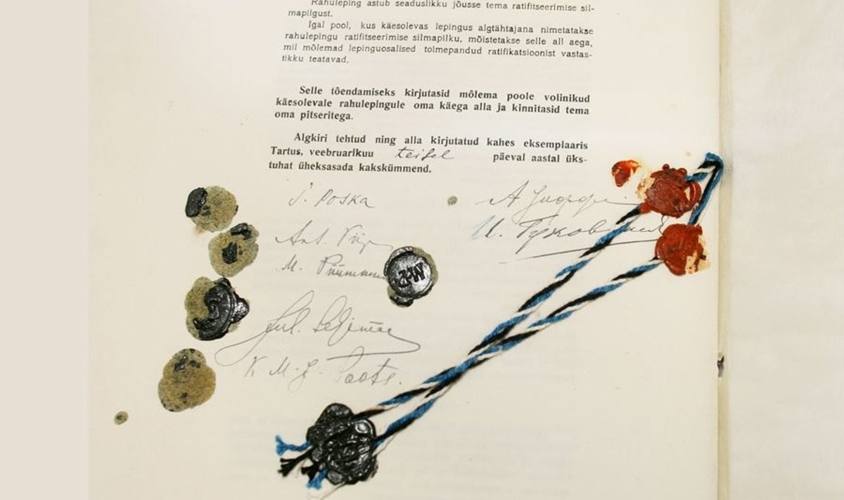 Tartu rahulepingust sai nii Eesti Vabariigi kui Nõukogude Venemaa sünnidokument, kusjuures esimestel aastatel aitasid nad vastastikku üksteist ka majanduskriisist välja. Foto: Sille Annuk, Postimees/scanpix