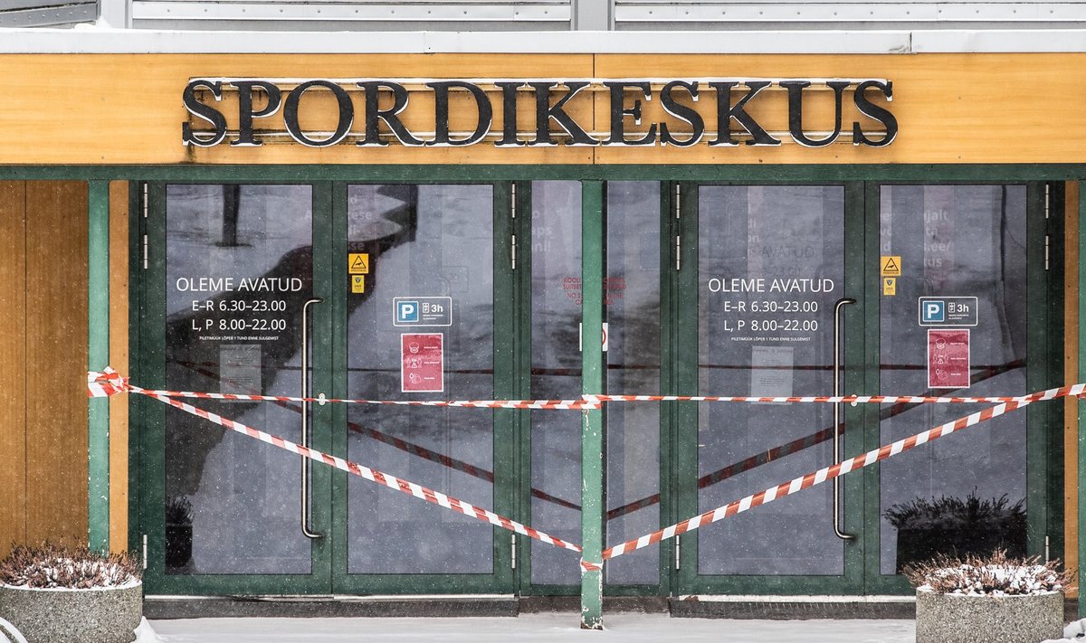 Audentese spordikeskus on kindlale seltskonnale raudsete lukkudega suletud.