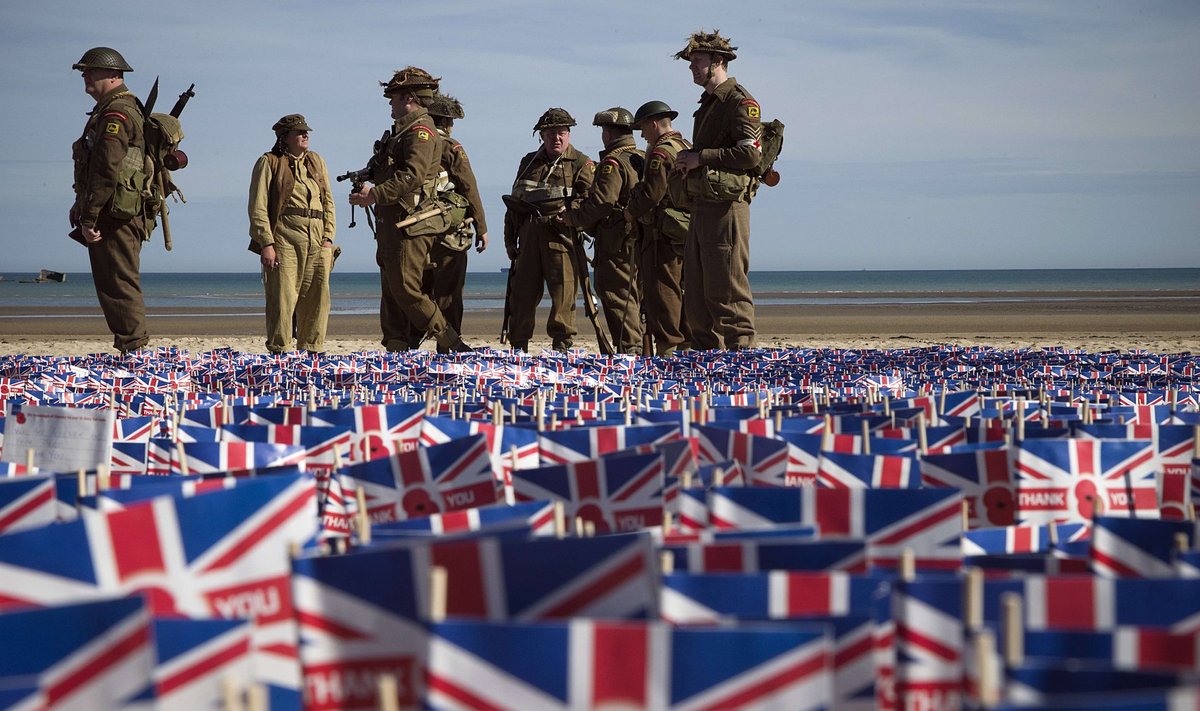 Normandia rannikule pandi D-päeva mälestamiseks 22 000 Briti lippu – laias laastus üks lipp iga Briti sõduri kohta, kes pärast dessanti sõjas langes.