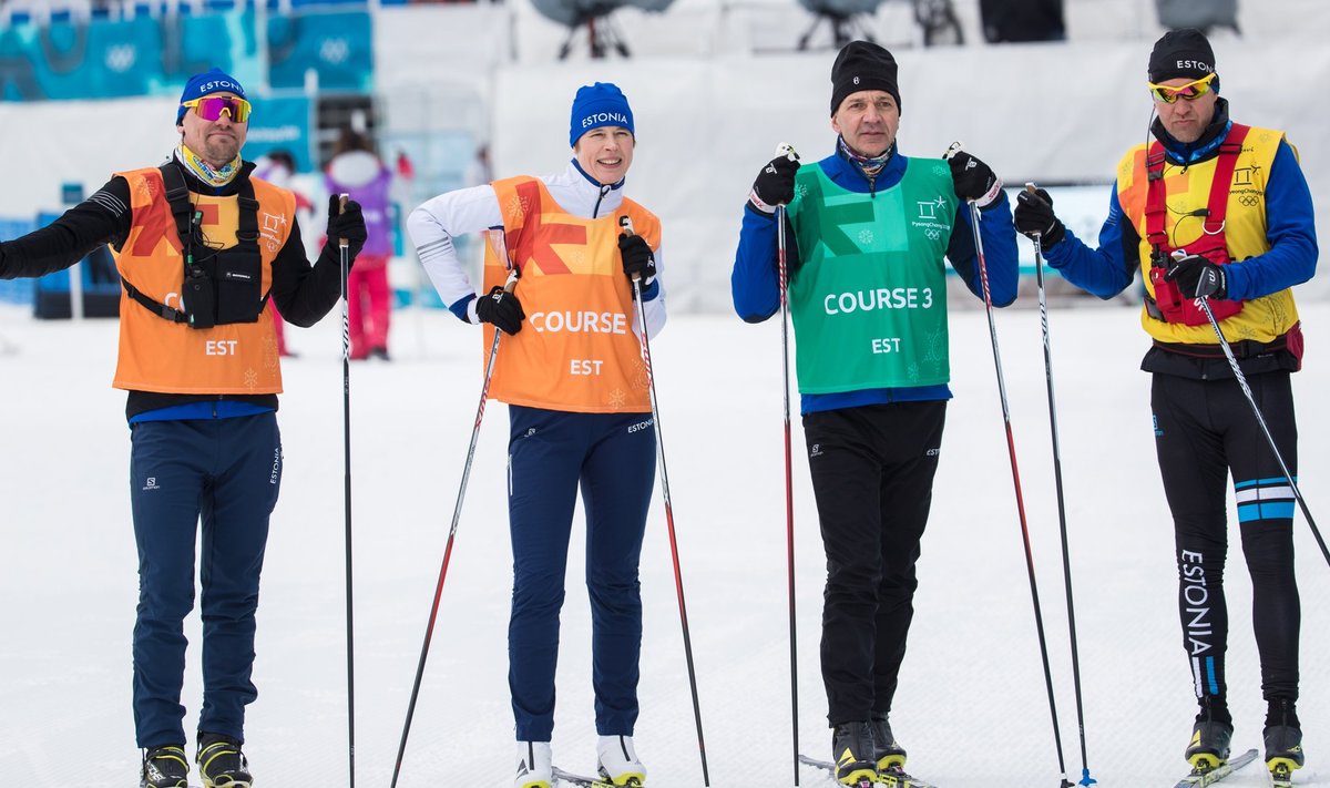 Anti Saarepuu, Kersti Kaljulaid ja Urmas Sõõrumaa Pyeongchangi olümpial