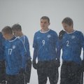 Eesti U17 jalgpallikoondis võitis lumemöllus pooleli jäänud EM-valikmängu