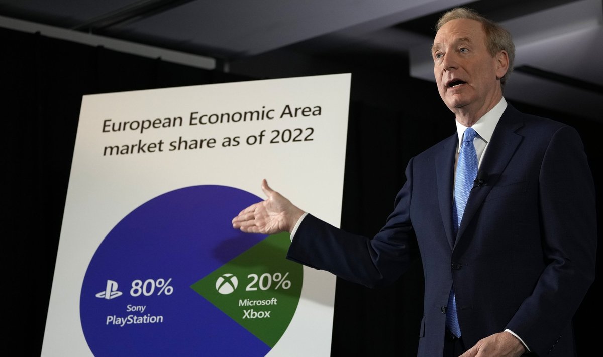 Microsoft, eesotsas firma presidendi Brad Smithiga (pildil), on üritanud veenda järelevalveasutusi, et nende tähtsus mänguturul pole sedavõrd suur, et Activisioni ost kahjustaks konkurentsi.