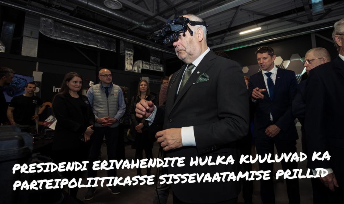 ERIVAHEND: Presidendi erivahendite hulka kuuluvad ka parteipoliitikasse sissevaatamise prillid.