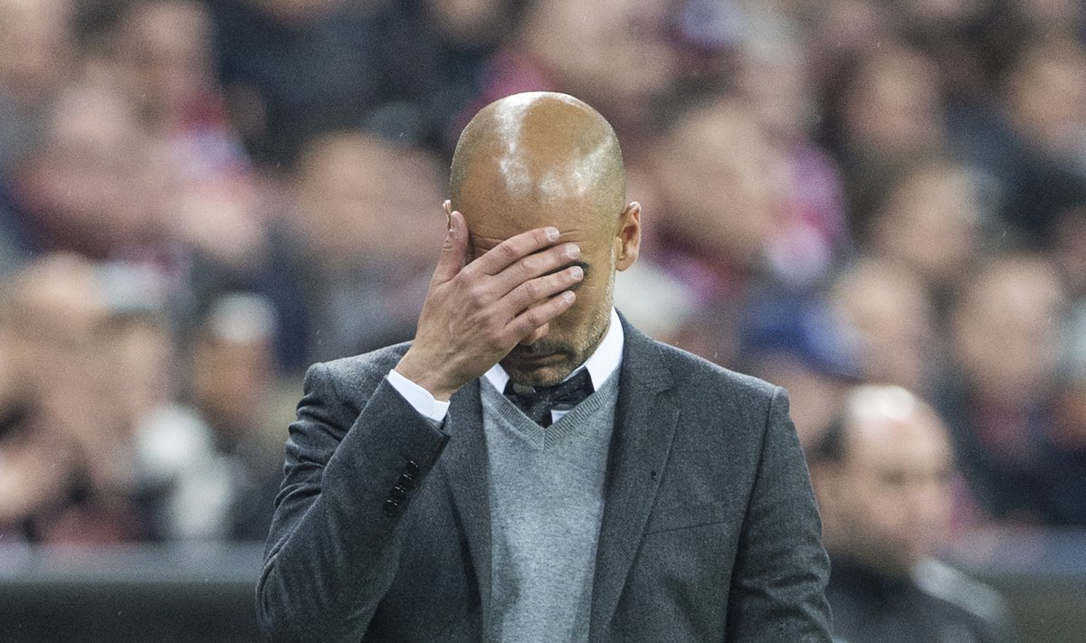 Müncheni Bayerni peatreener Pep Guardiola on taas löödud.