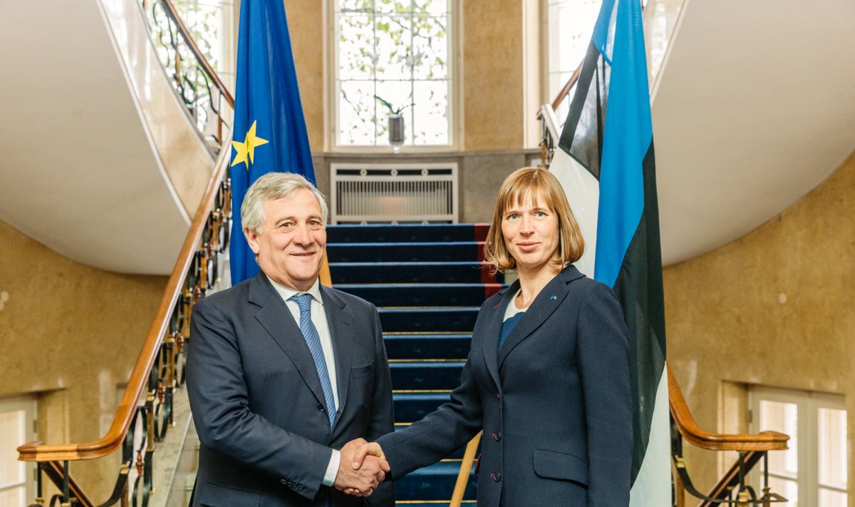 Antonio Tajani ja Kersti Kaljulaid kohtusid Kadriorus