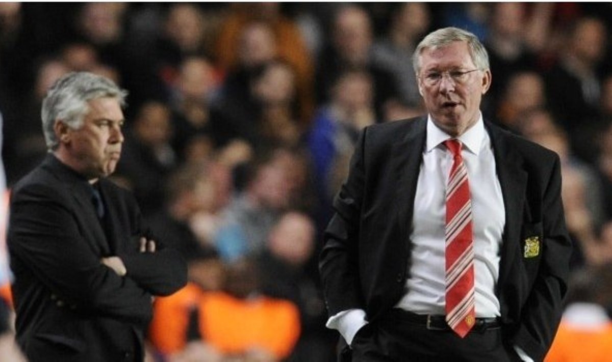 Sir Alex Ferguson, Carlo Ancelotti, Manchester United vs Londoni Chelsea