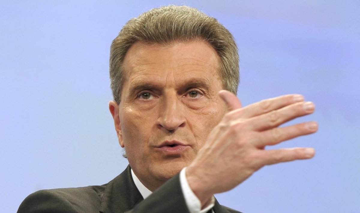 Euroopa Komisjoni energiavolinik Günther Oettingeri korraldus Ukrainale raadio otse-eetris - makske võlga ära.