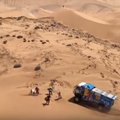 VIDEO | Venelane sõitis Dakari rallil pealtvaataja jalast üle ning sai disklahvi. Sõitja ei saanud arugi, mis juhtus