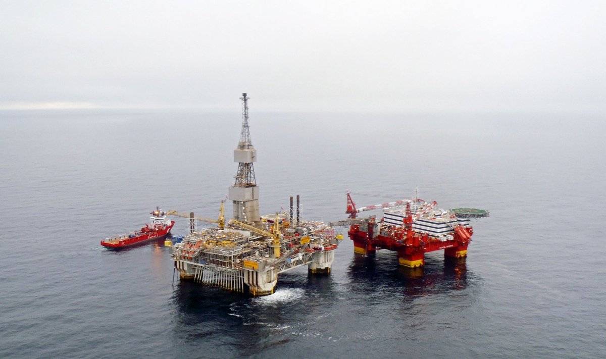 Põhjamere naftapuurtornidest pärit toodangu hind on märgatavalt alanenud.