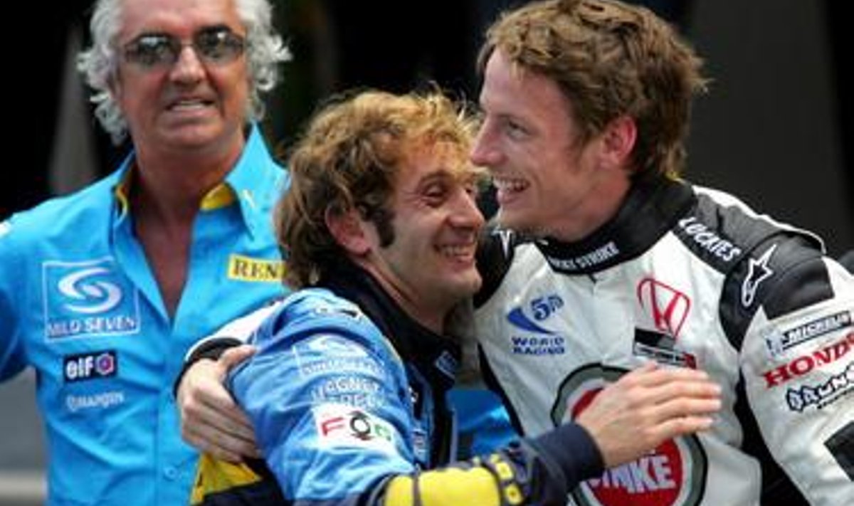 Flavio Briatore, Jarno Trulli ja Jenson Button Monaco GP-l