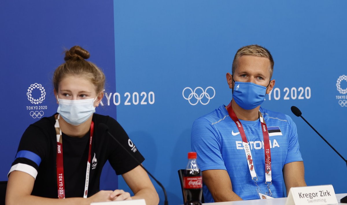 Eneli Jefimova (vasakul) ja Kregor Zirk on olümpiadebütandid.