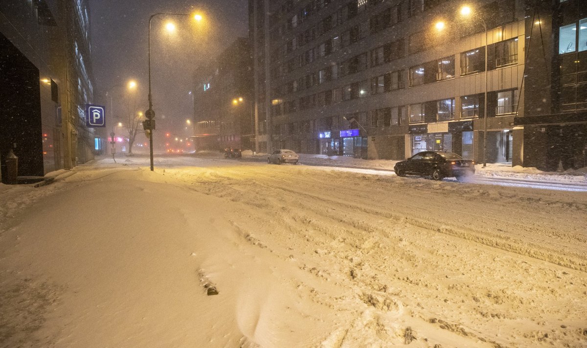 Lumetormine Tallinna südalinn 12 detsembri õhtul