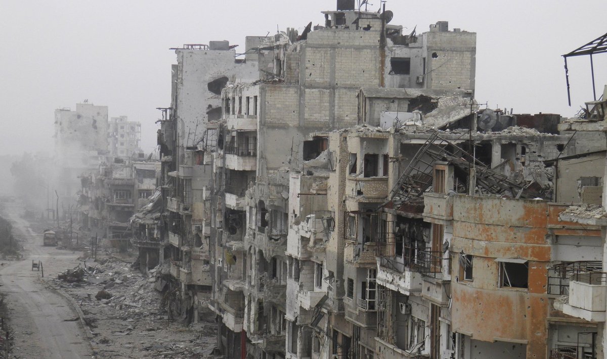 Süüria Homsi linn pärast pommitamist